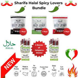 Sharifa Halal Spicy Lovers Beef Jerky & Sticks Bundle