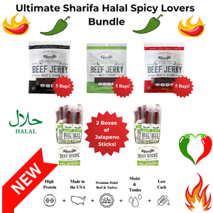 Ultimate Sharifa Halal Spicy Lovers Beef Jerky & Sticks Bundle