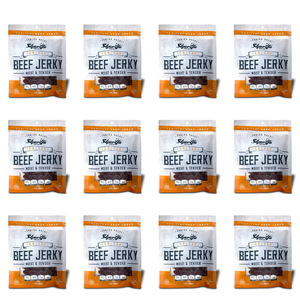 SHARIFA HALAL BEEF JERKY, TERIYAKI, (1 CASE) (12-2.85 OZ. BAGS) – GREAT EVERYDAY HALAL JERKY BEEF MEAT SNACK, 100 % REAL ZABIHA HALAL BEEF, 12G OF PROTEIN, 80 CALORIES, 0G TRANS FAT, & 2G OF CARBOHYDRATES