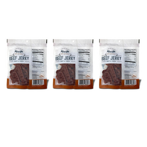 Sharifa Halal Beef Jerky, Original, (3) 2.85 oz. Bag – Great Everyday Halal Jerky Beef Meat Snack, 100 % Real Zabiha Halal Beef, 13g of Protein, 70 Calories, 0g Trans Fat, & 2g of Carbohydrates